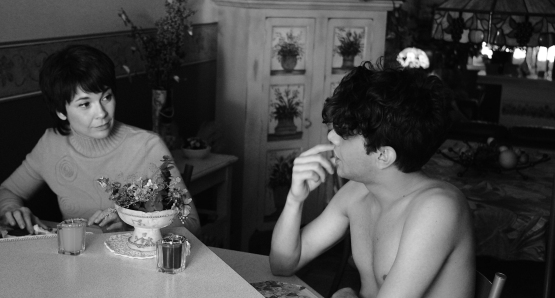 Anne Dorval as Chantale and Xavier Dolan as Hubert in I KILLED MY MOTHER, a film by Xavier Dolan.