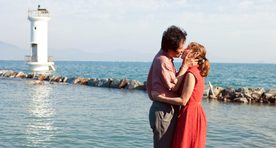 Yu Junsang and Isabelle Huppert in Hong Sang-soo's IN ANOTHER COUNTRY