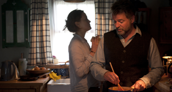Taylor Schilling and Aidan Quinn in STAY.